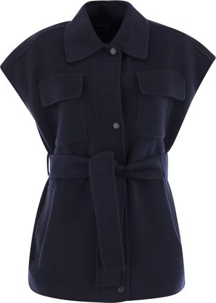 Max Mara Elegia Wool Waistcoat With Belt