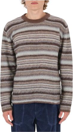 Roberto Collina Trui met ronde hals - Heren - Ronde hals truien - Veelkleurig - XL - Wol - Truien & Vesten