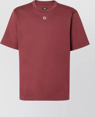 Fendi cotton crew neck regular fit t shirt