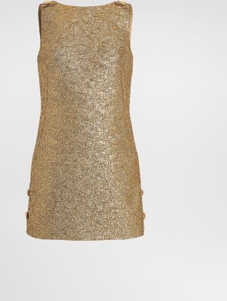 Dolce & Gabbana Lam&eacute; Brocade Dress - Woman Gold 36