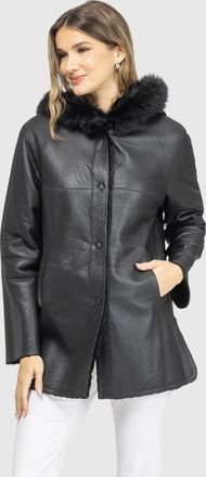 Gorski REVERSIBLE TEXTURED SHEARLING LAMB PARKA WITH MERINILLO SHEARLING LAMB HOOD TRIM