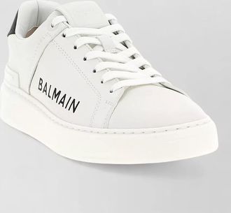Balmain court sneakers low top round toe rubber