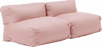 Oviala Mueble de jard&iacute;n modular de 2 plazas rosa empolvado