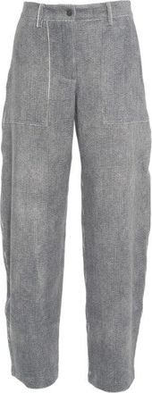 8pm Straight-Leg Trousers With Utility Pockets And Textured Fabric