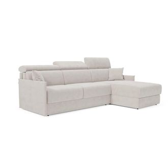 Divani.Store Sof&aacute; esquinero convertible impermeable 232 cm izquierdo blanco