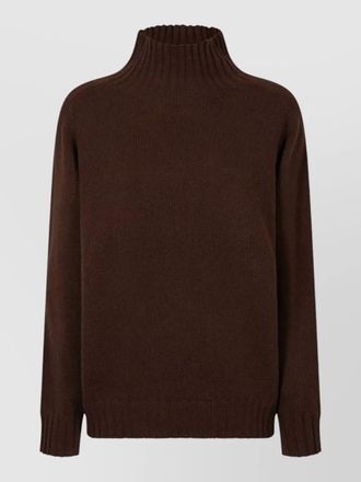 Zanone wool turtleneck sweater long sleeves ribbed finishes