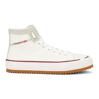 Diesel Sneakers, male, Beige, Size: 11 1/2 US S-Principia Mid High Sneakers