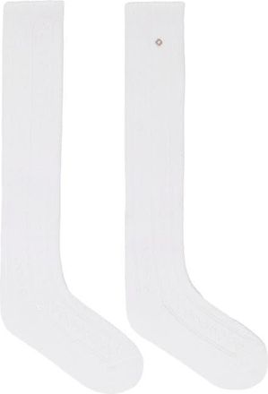 Maje Knee-high pointelle socks in White at Nordstrom