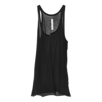 Rick Owens Open Pony Tank - Heren - Tops zonder mouwen - Zwart - L - Katoen - Tops