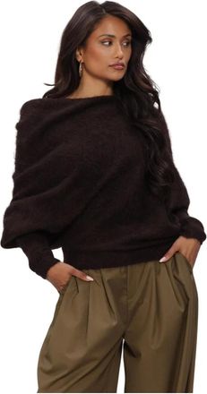 Gestuz GZdebbie Drape Pullover - Dames - Truien - Bruin - Maat: L Wol
