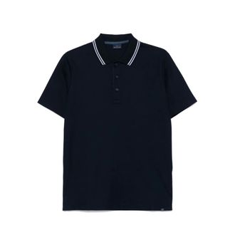 Paul & Shark Polo Shirts, male, Blue, XL, Navy Blue Button-Up Jumper