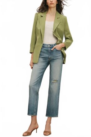 Veronica Beard Mcgowan Linen Dickey Jacket In Cactus