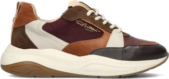 Fred De La Bretoniere Schoenen, Dames, Veelkleurig, 39 EU, Flame Gaia Combi Sneakers Dames Rood