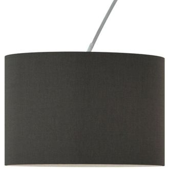 Top-Light Piantana terra arco moderna top light turning 1187 b3 e27 led metallo tessuto lampada terra, paralume nero