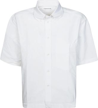 Victoria Beckham Trapeze Shirt - Heren - Korte mouwen Overhemden - Wit - M/L - Katoen - Overhemden