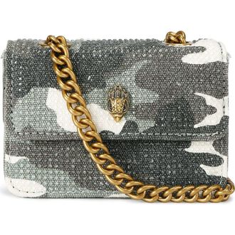 Kurt Geiger Micro Kensington Faux Leather Crossbody Bag in Open Green at Nordstrom