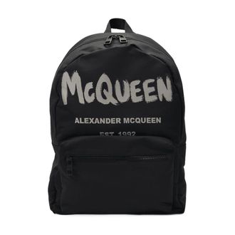 Alexander McQueen Metropolitan Backpack Alexander Mcqueen Black/Off White Synthetic