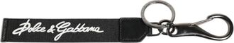 Dolce & Gabbana DG Logo Sleutelhanger - unisex - Sleutelhangers & Tashangers - Zwart - ONE Size - Leer - Accessoires