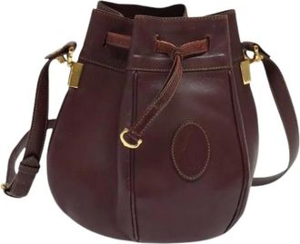 Cartier Pre-owned Bucket Bags, female, Red, Size: ONE SIZE Pre-owned Leather shoulder-bags