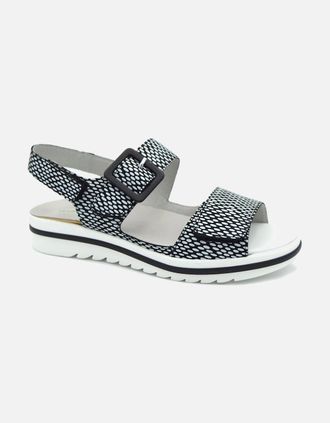 Waldl&auml;ufer Womens HAKURA 351013 LADIES SANDAL - Doti Schwarz - Size: 7.5