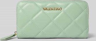 Valentino Handbags Portemonnaie mit Label-Applikation Modell OCARINA in Hellgruen, Gr&ouml;&szlig;e 1