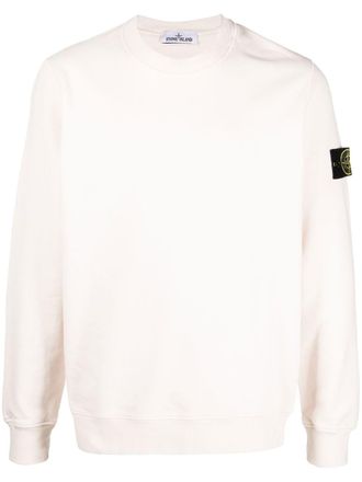 Stone Island Compass-patch crew-neck sweatshirt - Neutrals
