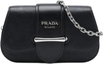Prada Pre-owned Sidonie Crossbody Bag - Dames - Vintage Schoudertas - Zwart - ONE Size - Leer - Vintage