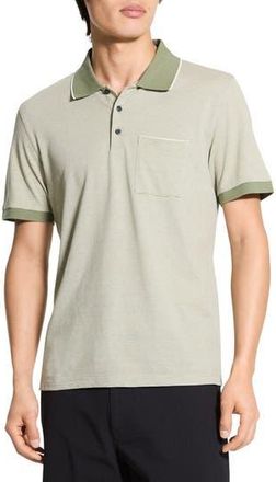 Theory Birds Eye Polo in Green Multi at Nordstrom Rack, Size Xx-Large