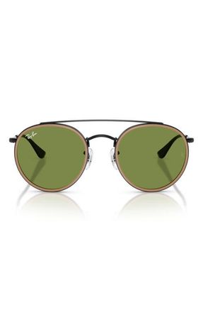 Ray-Ban 51mm Aviator Sunglasses in Black /Green at Nordstrom