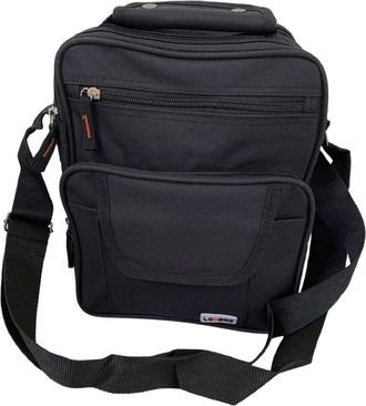 Lorenz Mens Cross Body Travel Gadget Multi function Bag Organiser 26 x 20 x 12 cms - Black