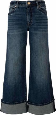 Kut from the Kloth Womens Meg High Rise Wide Leg Jeans In Interconnected