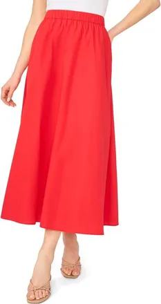 Ted Baker Cotton Maxi Skirt in Classic Cherry at Nordstrom Rack, Size 10