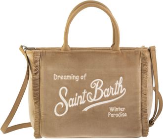 MC2 Saint Barth Colette fluwelen handtas met logo