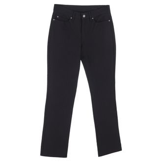 Escada Sport High-Rise Straight-Leg Jeans in Black Cotton Denim