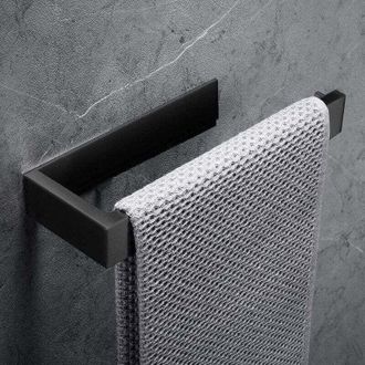 OEM Anillo Para Toallas, Soporte Para Toallas, Toallero De Acero Inoxidable 304, Accesorios De Ba&ntilde;o (no Requiere Perforaci&oacute;n, Negro)