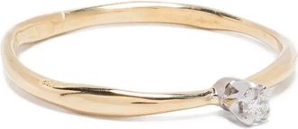 Wouters & Hendrix 18kt white gold Solitaire ring - Oro
