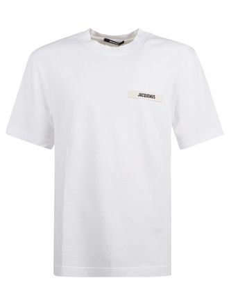 Jacquemus White Cotton Gros Grain T-Shirt