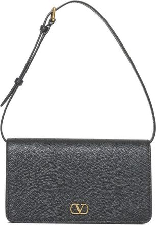 Valentino Garavani VLogo Signature Mini Schoudertas - Dames - Schoudertassen - Zwart - ONE Size - Leer - Tassen