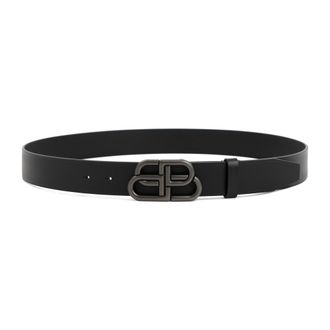 Balenciaga Black BB Buckle Belt