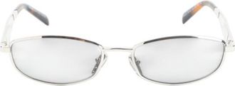 Prada Silver Oval Logo Sunglasses
