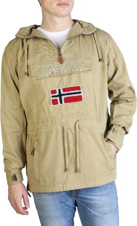Geographical Norway Geographical Norway Mens Anorak Jacket Stone - Tan Cotton - Size Small