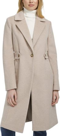 Cole Haan Wool-Blend Pant Coat With Notched Lapel