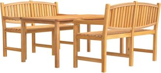 vidaXL Juego De Comedor Para Jard&iacute;n 3 Pzas Madera Maciza De Teca Vidaxl