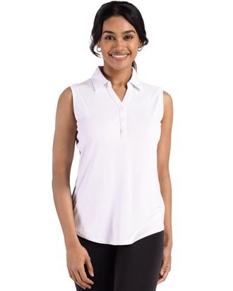 Cutter & Buck Forge Eco Stretch Recycled Womens Sleeveless Polo