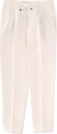 Brunello Cucinelli Off White Relaxed Drawstring Pants