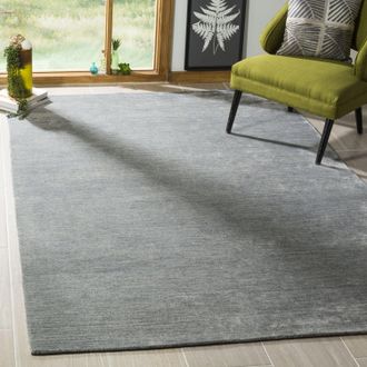 Safavieh Mirage Hand Made Area rug, Dark Grey Solid / Tonal Style Non-Shedding
