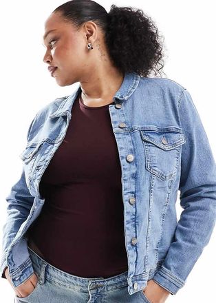 Only denim jacket in light blue