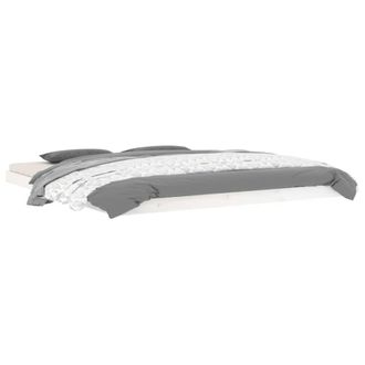 vidaXL Cama Sin Colch&oacute;n Madera Maciza De Pino Blanca 180x200 Cm Vidaxl