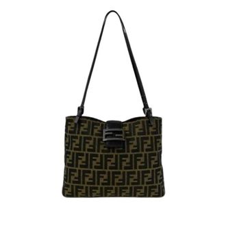 Fendi Pre-owned Shoulder Bags, female, Brown, Size: ONE SIZE Pre-owned Vintage Shoulder Bag