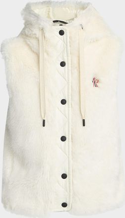 Moncler Arve Hooded Teddy Down Vest